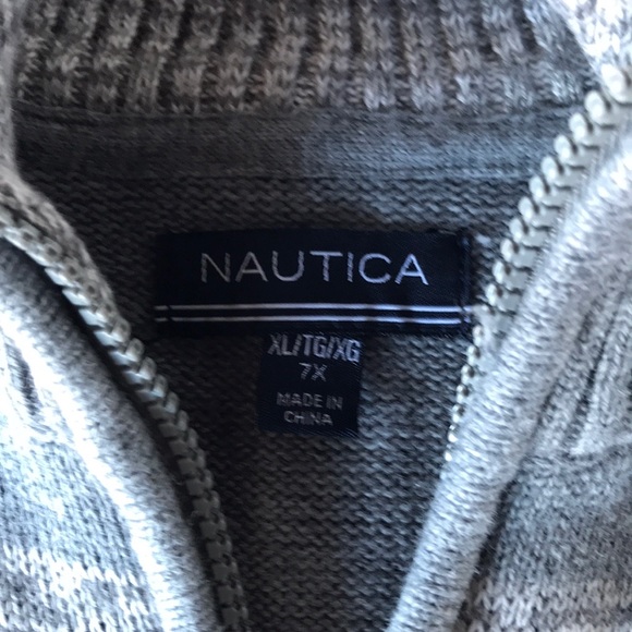 Kids Nautica 1/4 Zip Pullover Sweater Grey - Picture 2 of 9